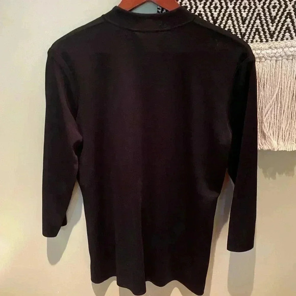 EXCLUSIVELY MISOOK VINTAGE BLACK ACRYLIC DRESS TOP M - Picture 4 of 4